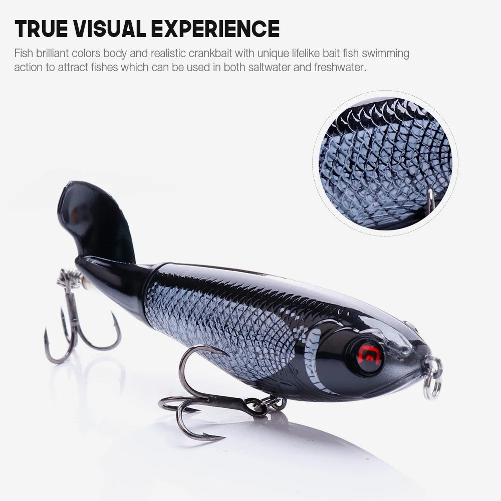 VTAVTA 10cm 17g Whopper Popper Top Water Lures For Fishing Pike Wobblers Minnow Fishing Lure Accessories Crankbait Popper Bait