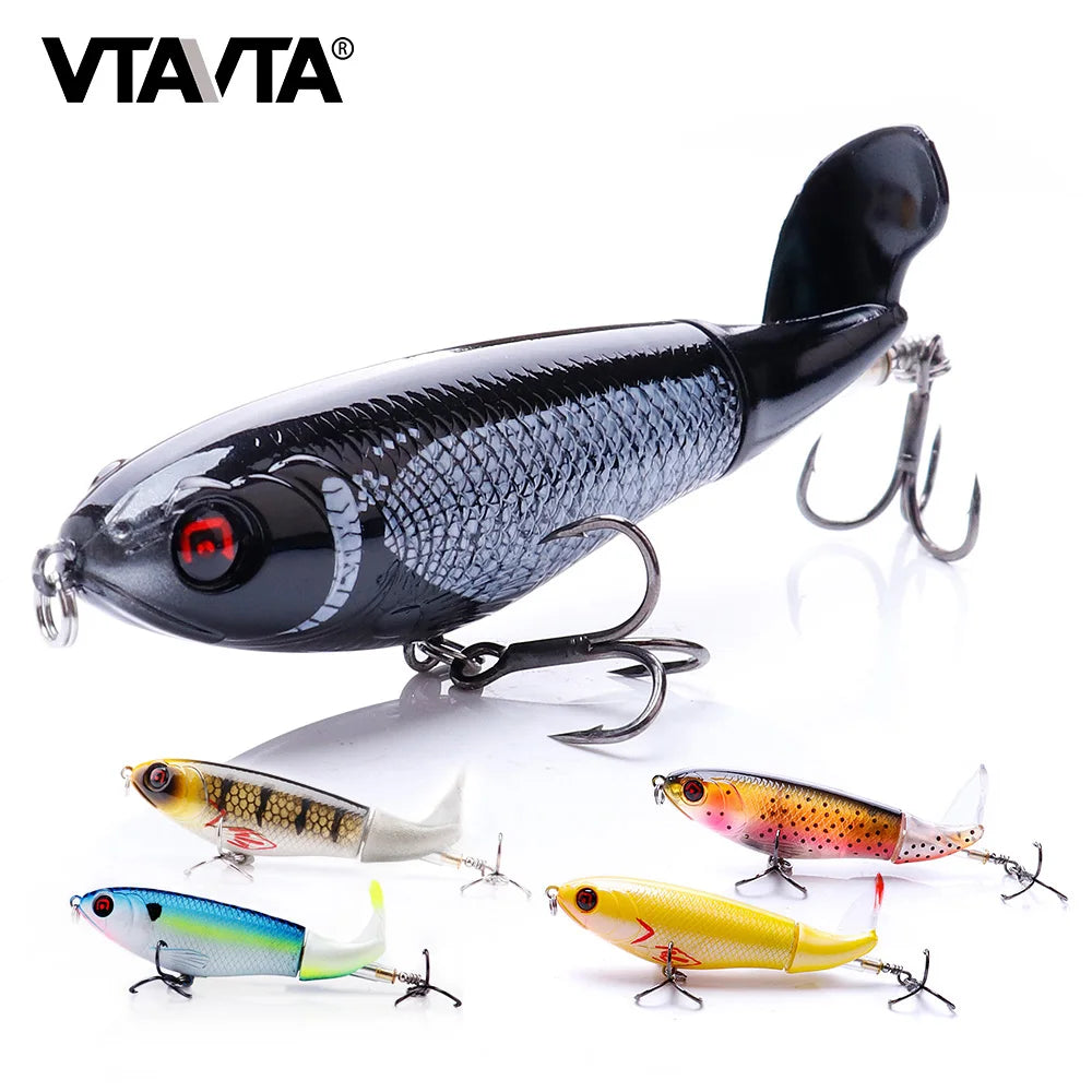 VTAVTA 10cm 17g Whopper Popper Top Water Lures For Fishing Pike Wobblers Minnow Fishing Lure Accessories Crankbait Popper Bait
