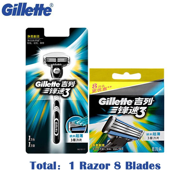 Gillette Mach 3 Razors or blades Classic Shaving Razor Blades Safety Straight Shaver Blade For Men Beard Cuchillas Afeitadoras