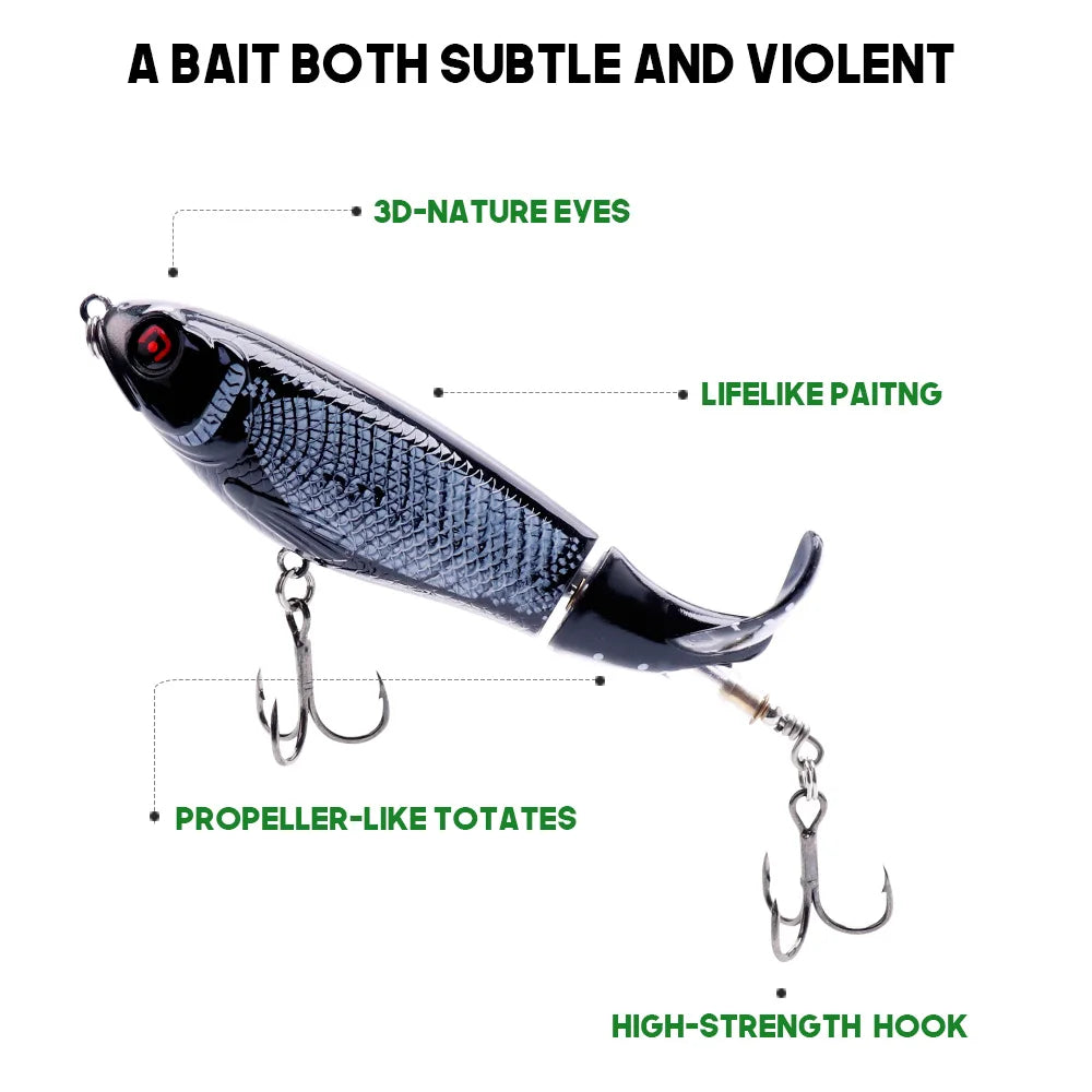 VTAVTA 10cm 17g Whopper Popper Top Water Lures For Fishing Pike Wobblers Minnow Fishing Lure Accessories Crankbait Popper Bait