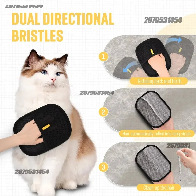 Pet Hair Remover Mitt Pet Hair Remover Gloves Deshedding Brush Glove for Cats and Dogs