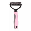 Stainless Steel Double Sided Pet Deshedding Brush Dog Grooming Comb Efficient Shedding Dematting Essential Grooming Tool for Pet