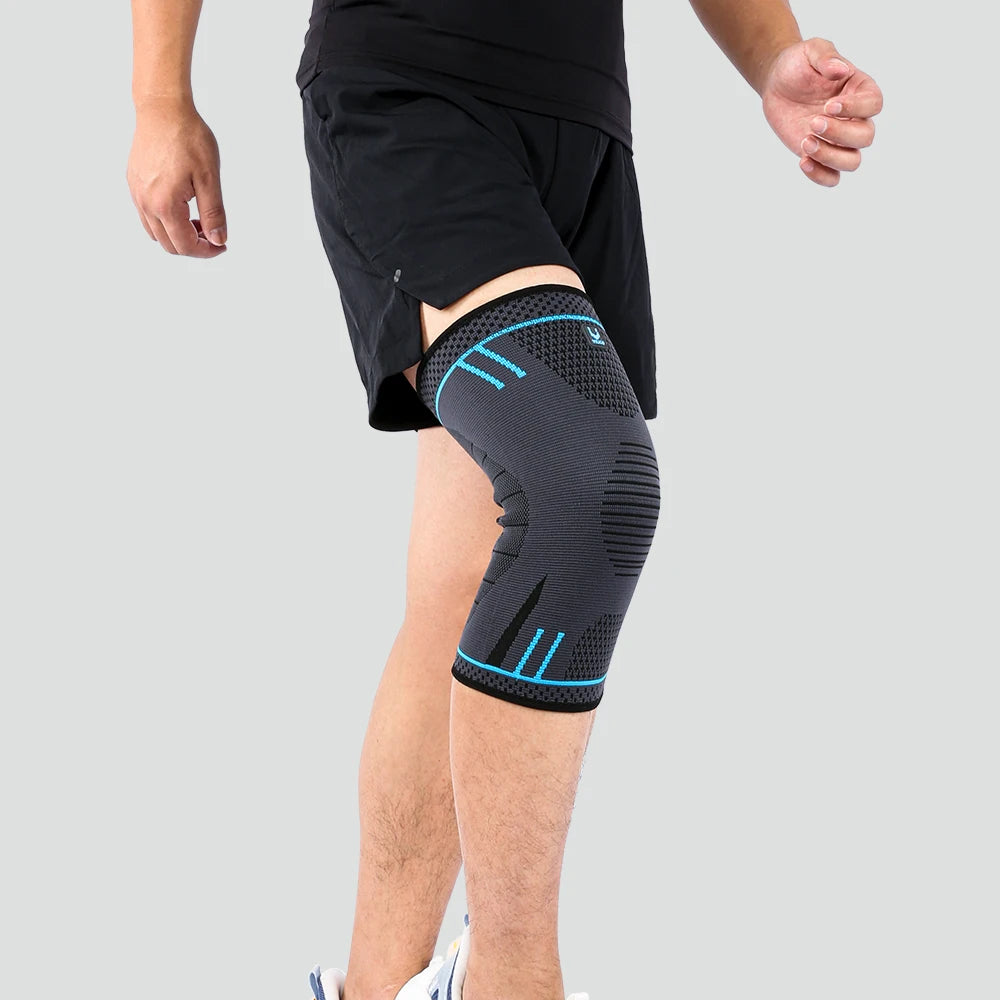 Elastic Knit Knee Support Brace Compression Knee Sleeve for Running Basketball Gym