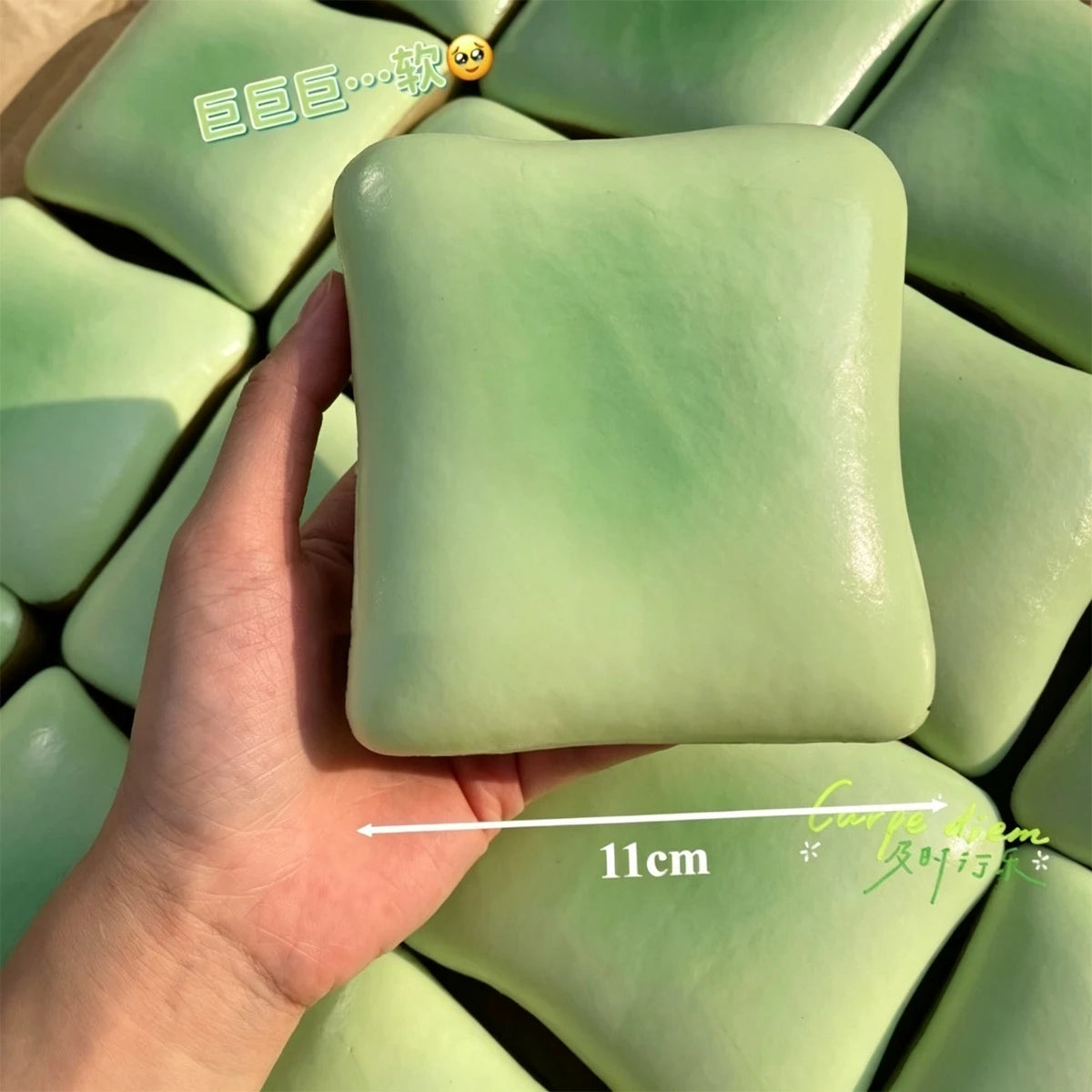11cm Sticky Bread Squishy Toys,Soft Strawberry Toast Slow Rising Squishy, Realistic Toast-Shaped Squeeze Gifts for Stress Relief