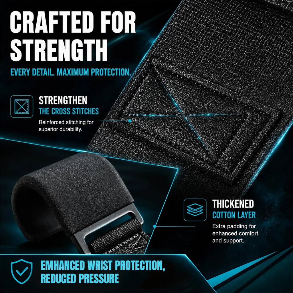 Weight Lifting Hooks (Pair) for Men & Women, Deadlifts & Pull Ups | Heavy-Duty Anti-Slip Steel Hooks, Adjustable Padded Wrist