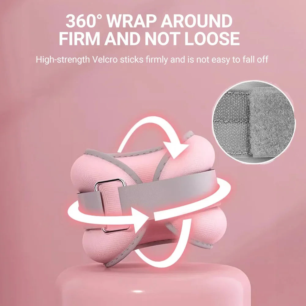 2PCS Weight-bearing Ankle Brace Wristband Adjustable Wrist Ankle Weights Yoga Gym Running Exercise Weights Fitness Equipment