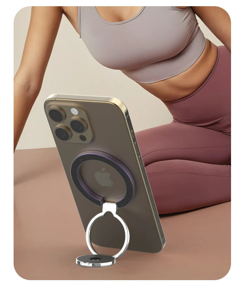Fidget Spinner Magnetic Phone Stand for Subway Commute, Strong Magnet 360 Rotation Foldable Holder
