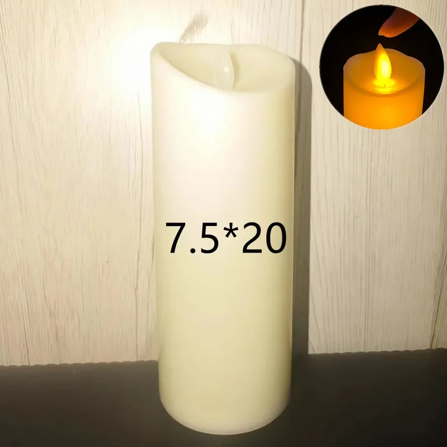Flameless Flickering LED Candles Light Flameless Candles Battery Powered Candles for Wedding Decor Birthday Party Supplies Warm