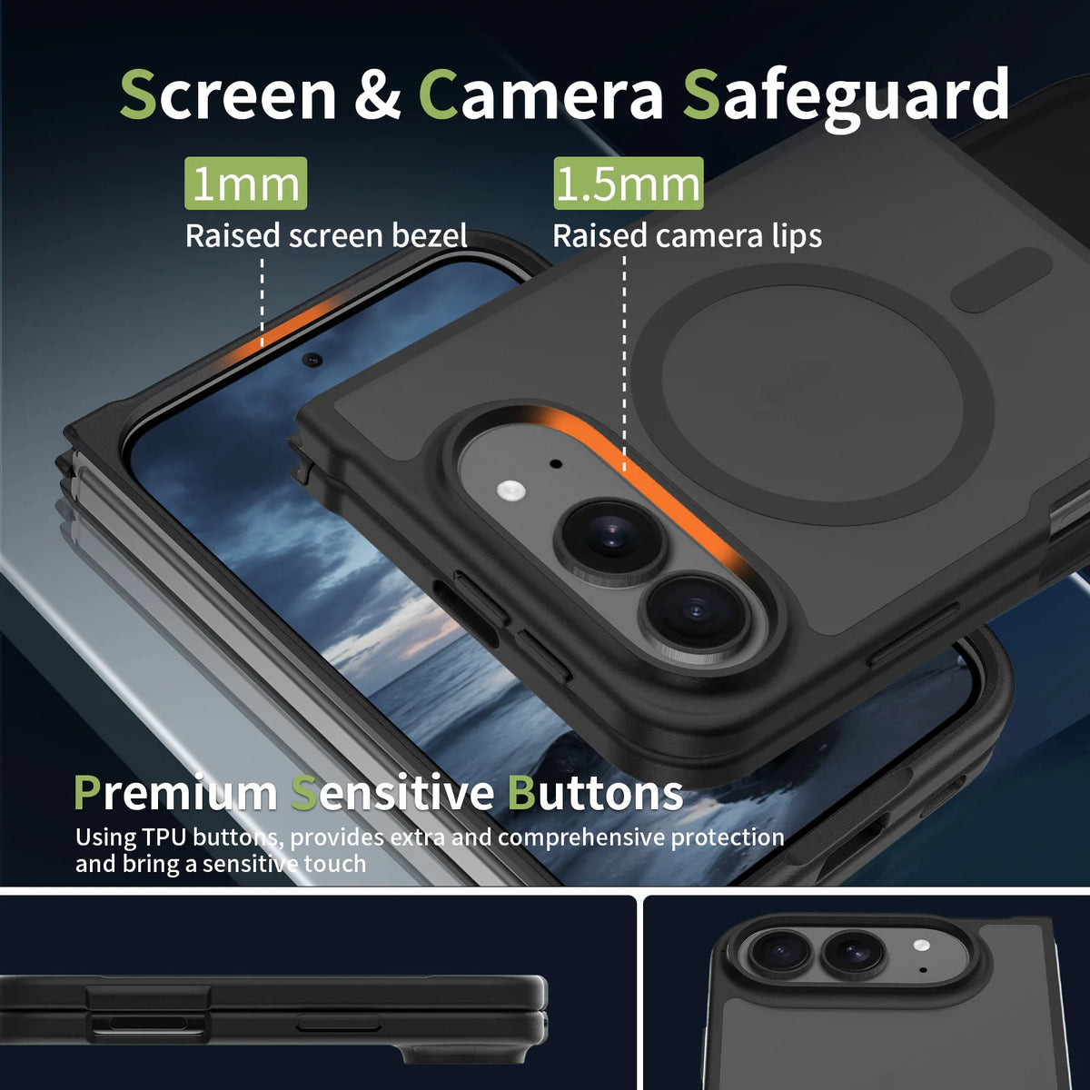 Luxury Matte Magnetic Charge Phone Case For iPhone Duo For Magsafe Skin Feel Translucent Shockproof Fold Cover Funda