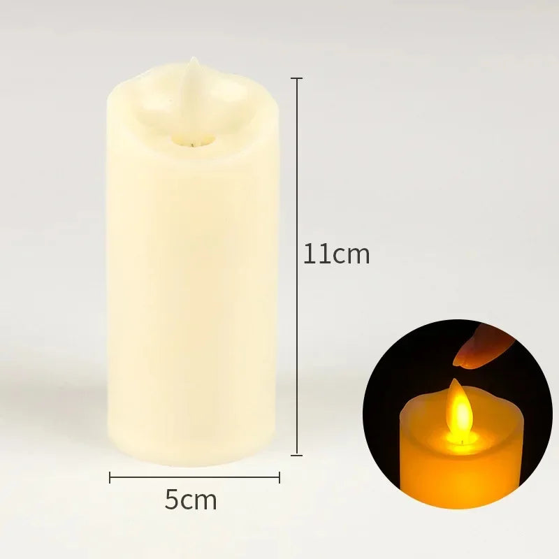 Flameless Flickering LED Candles Light Flameless Candles Battery Powered Candles for Wedding Decor Birthday Party Supplies Warm