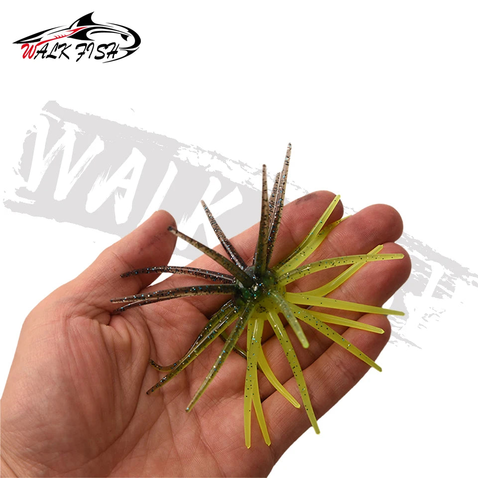 WALK FISH 3Pcs 10cm 9g TPE Sea Urchin Soft Bait Silicone Fishing Lures for Bream Mandarin Tilapia Trout Sea Bass