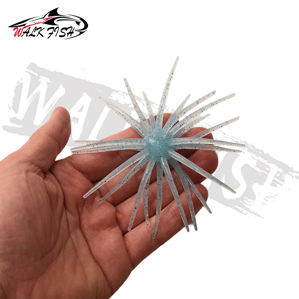 WALK FISH 3Pcs 10cm 9g TPE Sea Urchin Soft Bait Silicone Fishing Lures for Bream Mandarin Tilapia Trout Sea Bass