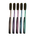 5pcs widened and extended brush head soft hair toothbrush for adult households
