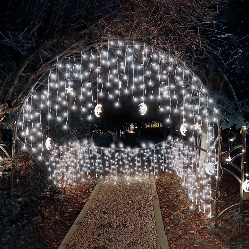 Outdoor Christmas Light Solar LED Icicle String Lights 3.5M 96Leds/7M 162Leds/13M 216Leds IP65 Solar Fairy Lights for Halloween