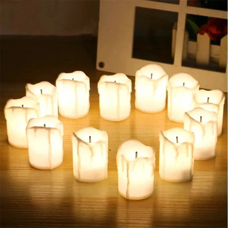 Candle LED Flameless Battery Night Light with Realistic Flames Christmas Holiday Wedding Home Decor Flameless Night Lamp
