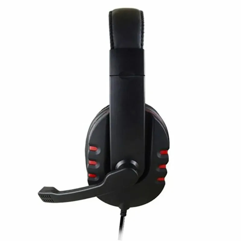 Wired Gaming Headset With Light Adjustable Microphone Stereo Surround Sound Soft Ear Cushion For PC Laptop Phone Game Headphone