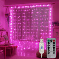 USB Powered Curtain String Lights 8 Modes LED Lights with Remote Control Bedroom Wedding Halloween Decorations Christmas Lights