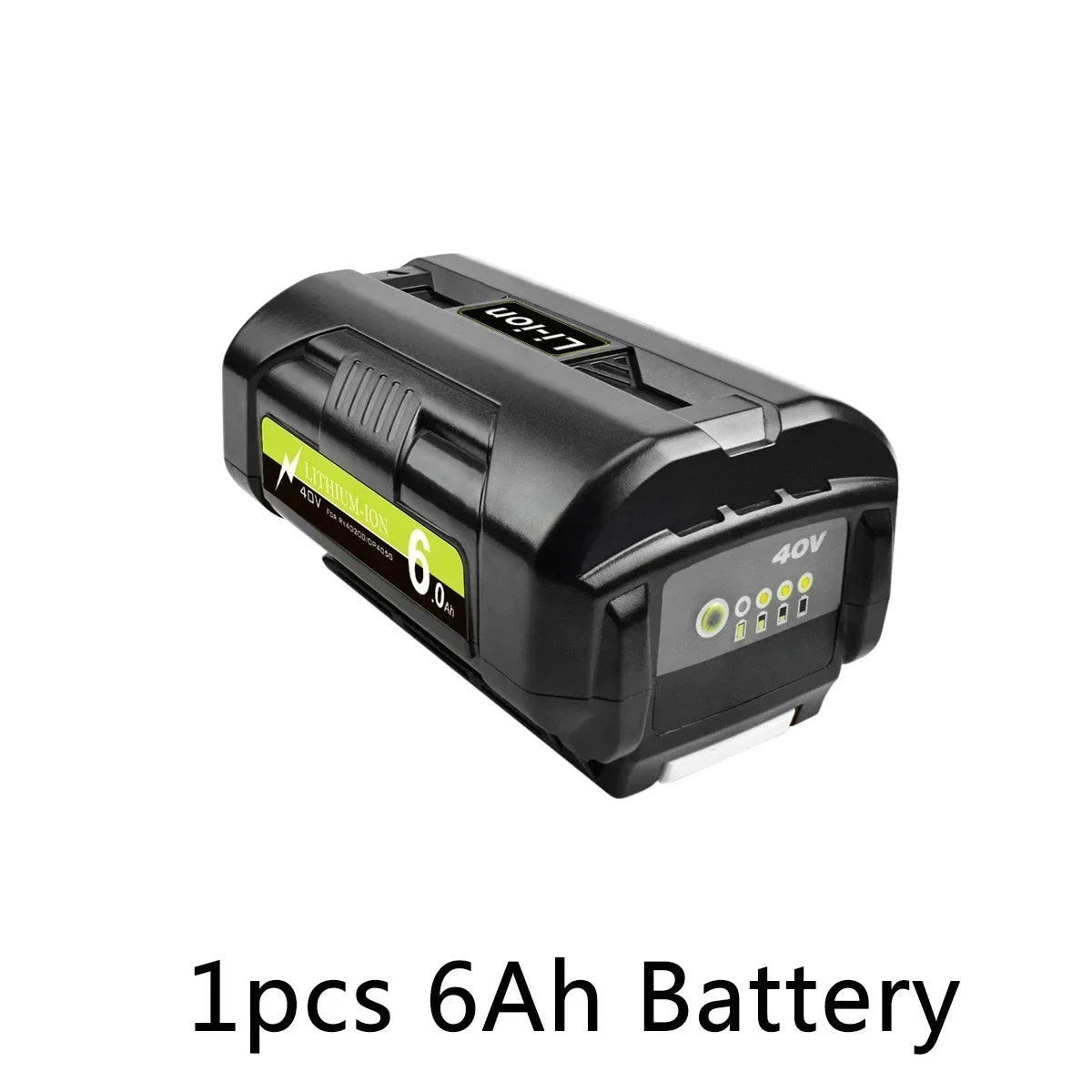 6.0Ah Li-Ion Rechargeable Battery for 40V Ryobi For RY40502 RY40200 40V Cordless Power Tools Battery OP4050 OP4026 OP40401
