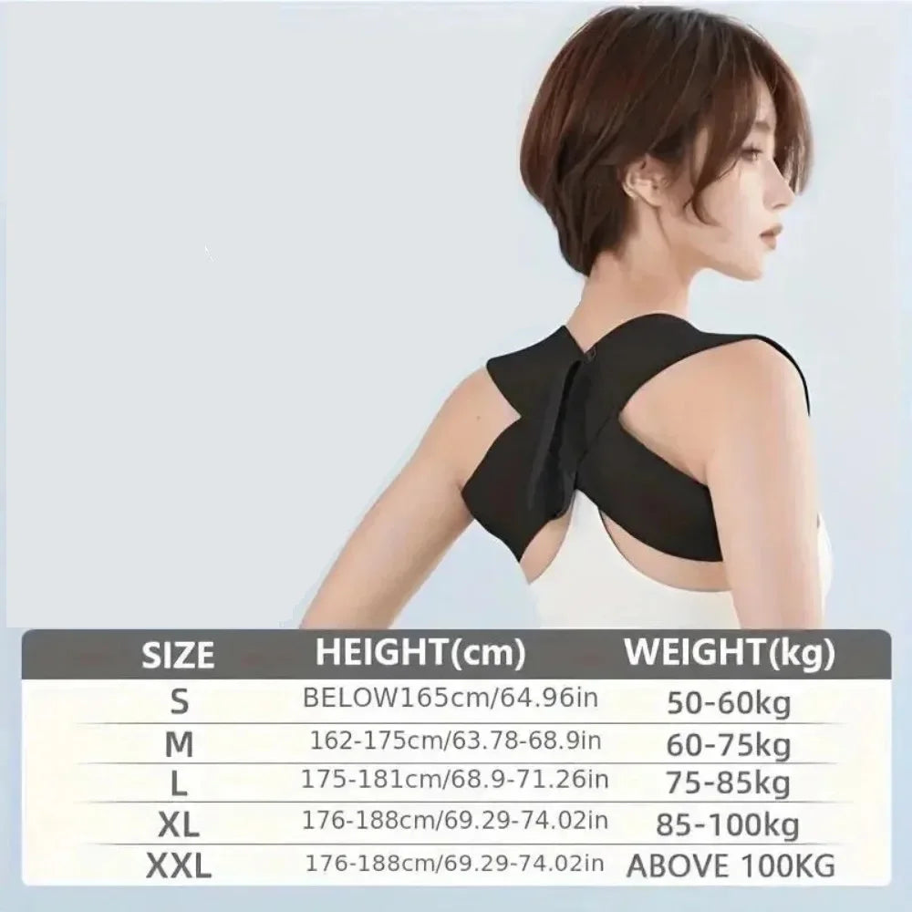 Adjustable Back Posture Corrector Belt, Shoulder Lumbar Support Strap for Hunchback Posture Correction Body Shaping