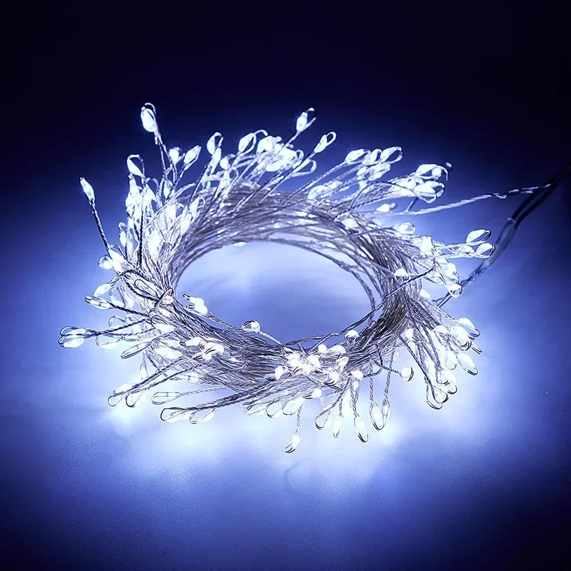 LED Firecracker String Lights USB Power Remote Control Halloween Garland Fairy Lights for Wedding Party Christmas Decoration
