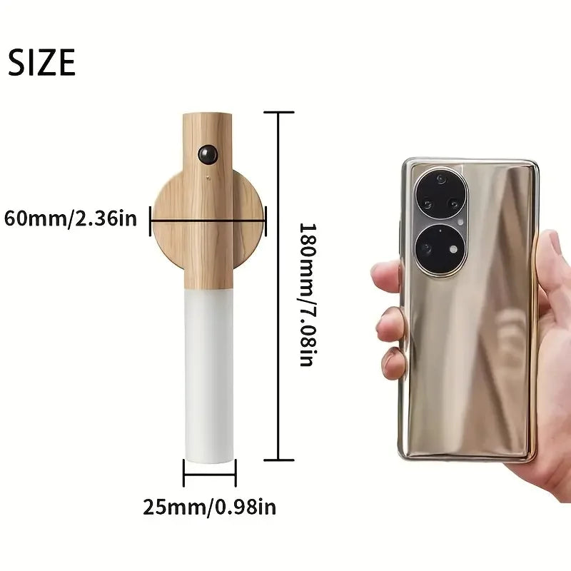 Smart Motion Sensor Night Light, Rechargeable LED Wall/Cabinet Light for Bedroom,Kitchen, Bathroom - Anti-Collision & Shockproof