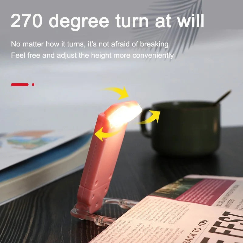 LED USB Rechargeable Book Light Reading Light Eye Protection Night Light Portable Clip Desk Light Bookmark Read Light Night Lamp