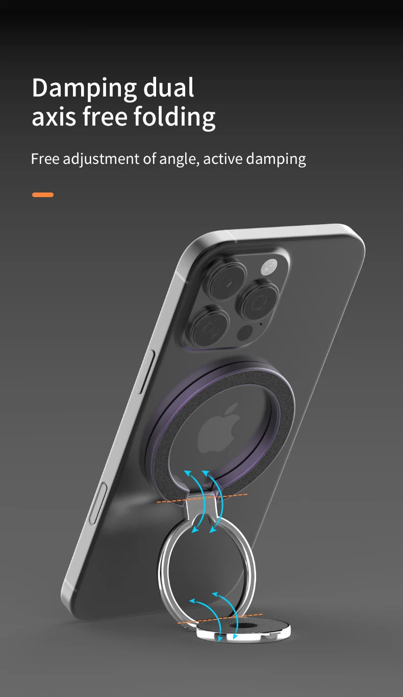Fidget Spinner Magnetic Phone Stand for Subway Commute, Strong Magnet 360 Rotation Foldable Holder