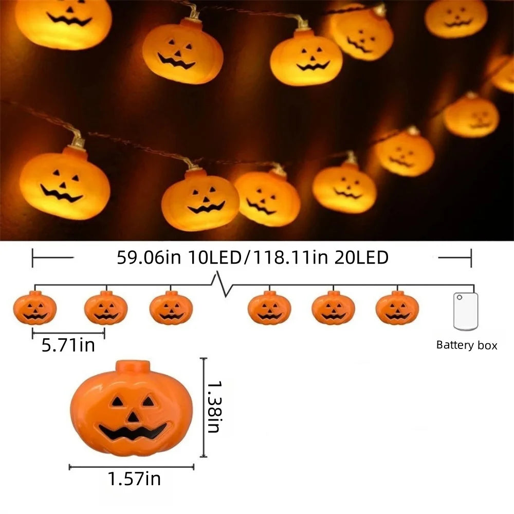 1PC 1.5M10LED Halloween Battery Box Light String, Excluding Battery, Halloween Decoration, Used for Holiday, Party Decoration