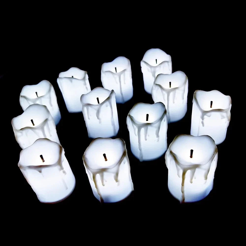 Candle LED Flameless Battery Night Light with Realistic Flames Christmas Holiday Wedding Home Decor Flameless Night Lamp
