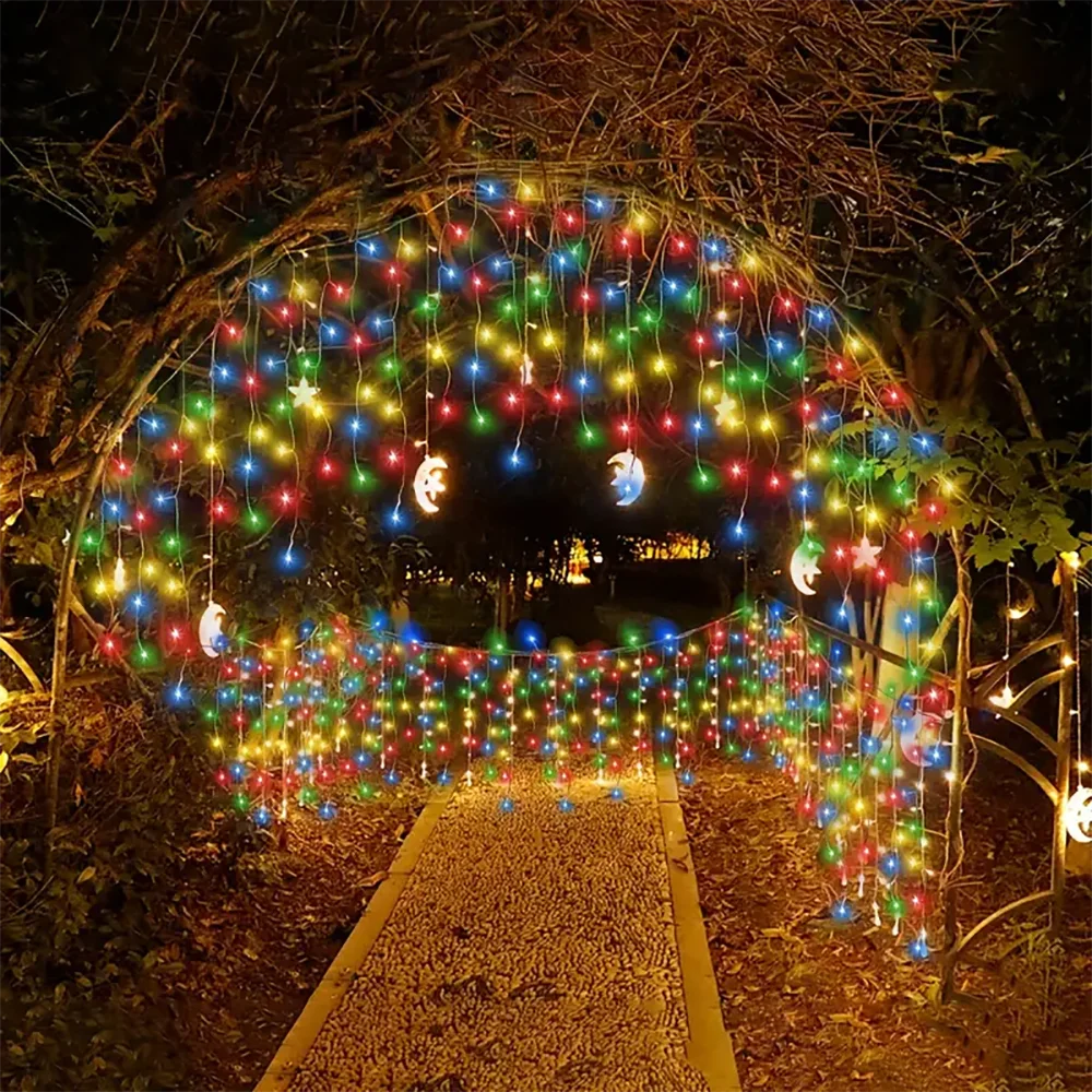 Outdoor Christmas Light Solar LED Icicle String Lights 3.5M 96Leds/7M 162Leds/13M 216Leds IP65 Solar Fairy Lights for Halloween