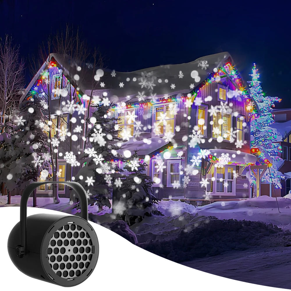 LED Halloween Christmas Pattern Projection Light USB 5V Party Decorative Lamp Pumpkin Ghost Snowflake Rotating Projector Lamp