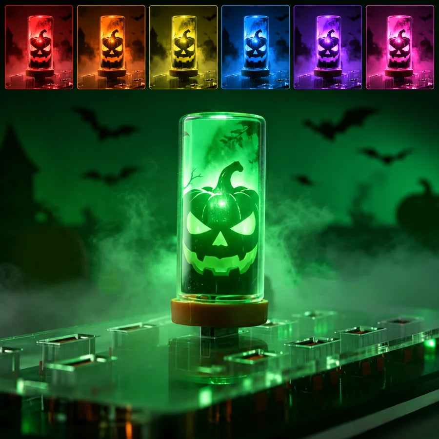 Halloween USB LED Glass Light Witch Pumpkin Skull Touch Control Dimmable Laptop Festival Toy Decoration Atmosphere Night Light