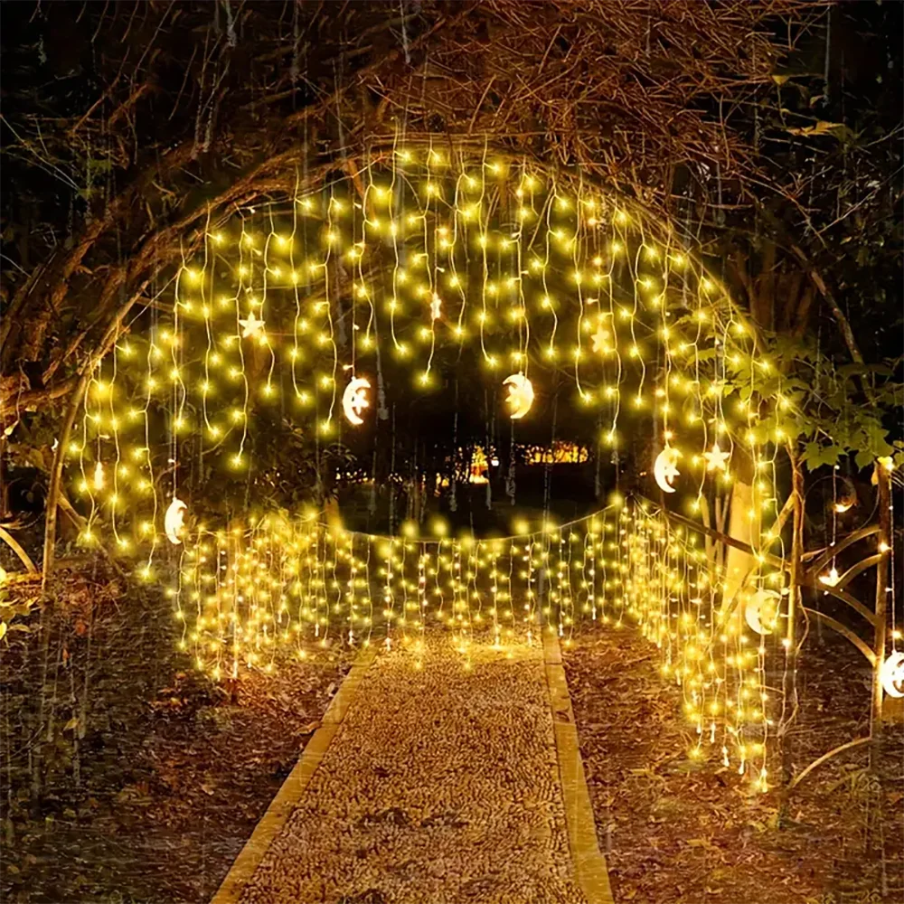 Outdoor Christmas Light Solar LED Icicle String Lights 3.5M 96Leds/7M 162Leds/13M 216Leds IP65 Solar Fairy Lights for Halloween