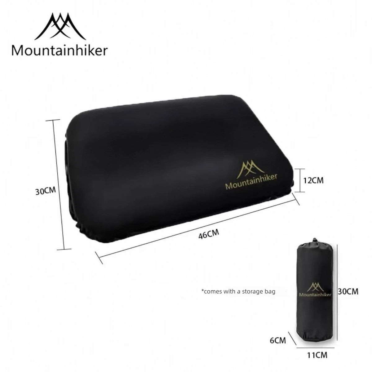 MOUNTAINHIKER Camping Pillow Portable Self Inflating Sleeping Pillow Ultralight Sponge Compact Pillow Outdoor Travel Neck Pillow