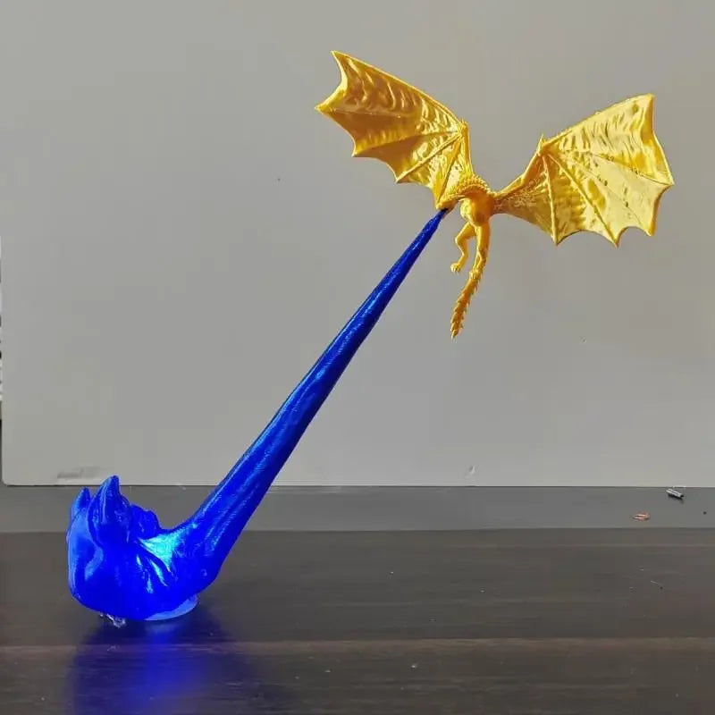 Fire Breathing Dragon Bookshelf Nook Light 3d Printed Flying Dragon Shelf Decor Lover Gift For Halloween Indoor Table Display