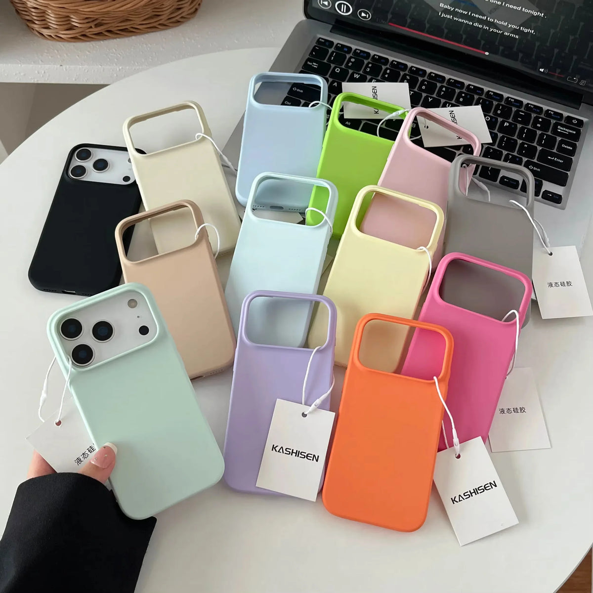 Candy Color Silicone Protector Phone Case for iPhone 18 17 16 15 14 13 Pro Max Shockproof Matte Slim Soft TPU Bumper Shell Cover