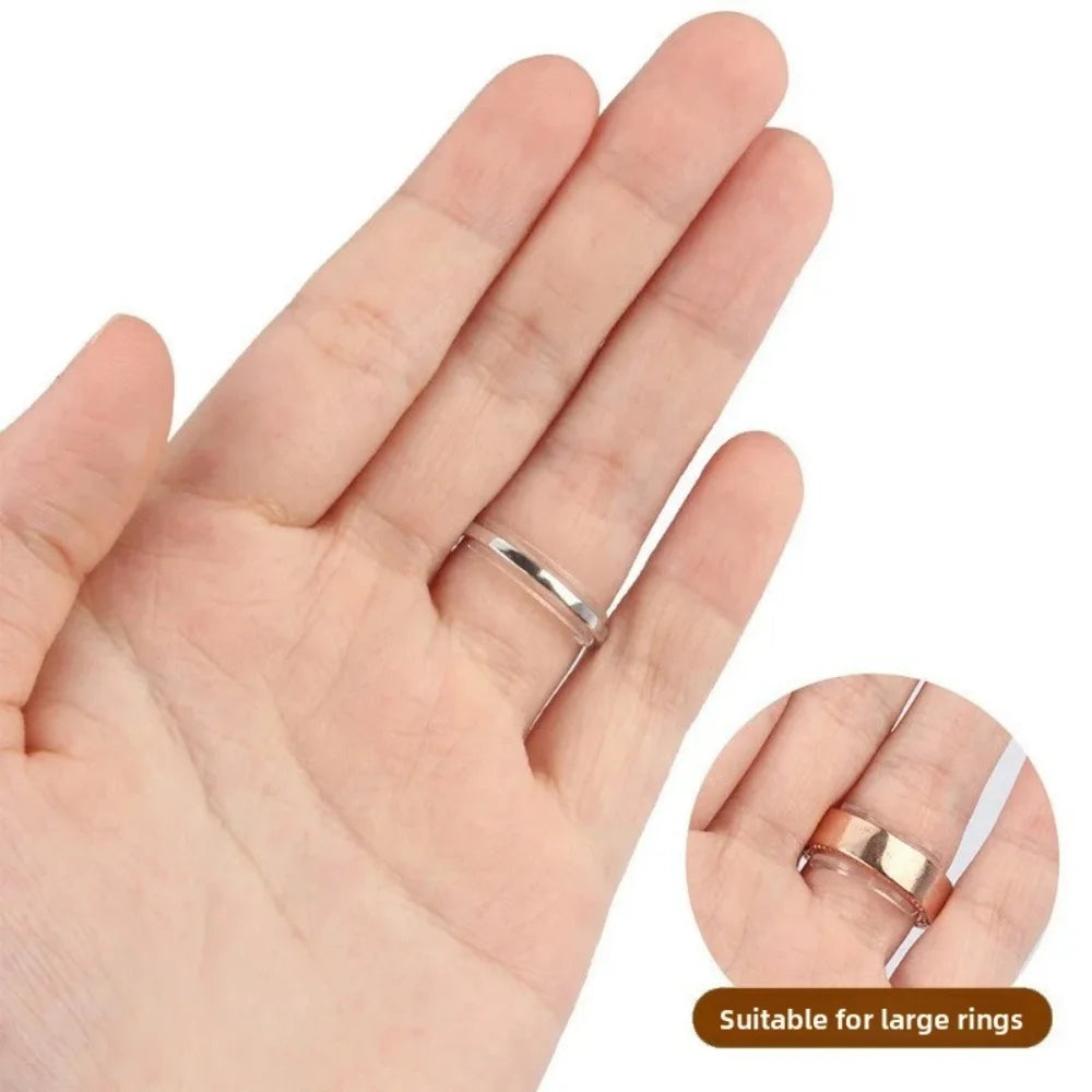 12Pcs/Set Ring Adjustment Pad Ring Size Adjuster Fixed Reduction Pad Invisible Ring Holder Retainer Shrinker for Large Rings