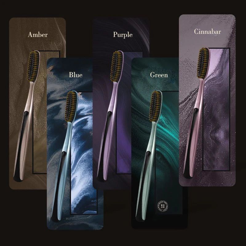 5pcs widened and extended brush head soft hair toothbrush for adult households