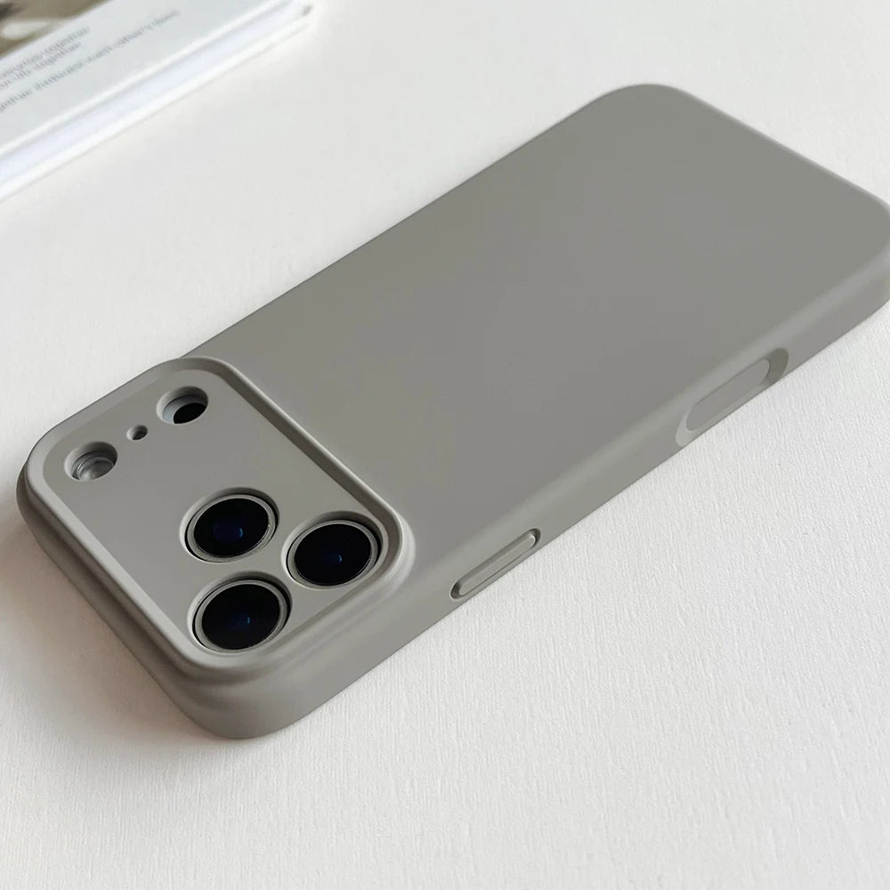 Original Soft Liquid Silicone Phone Case For iPhone 17 15 16 14 13 12 Pro Max 17 Air 16 Plus Cases Solid Color Shockproof Cover