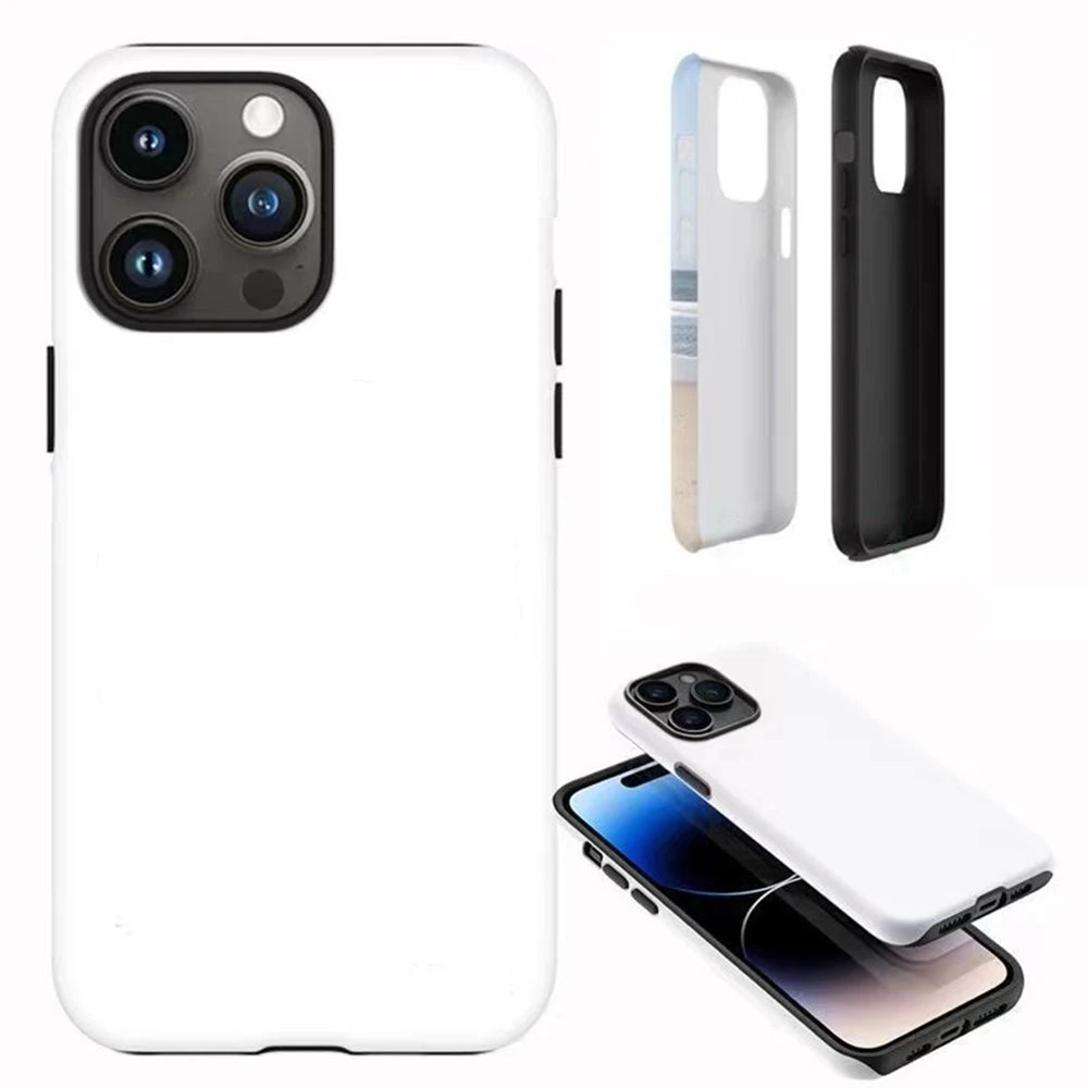 Phone Case for iPhone 17 16 15 14 13 12 11 X XS XR XSMAX 7 8 Air Pro Max Plus Luxury Double-layer Back Cover Icy Bloom