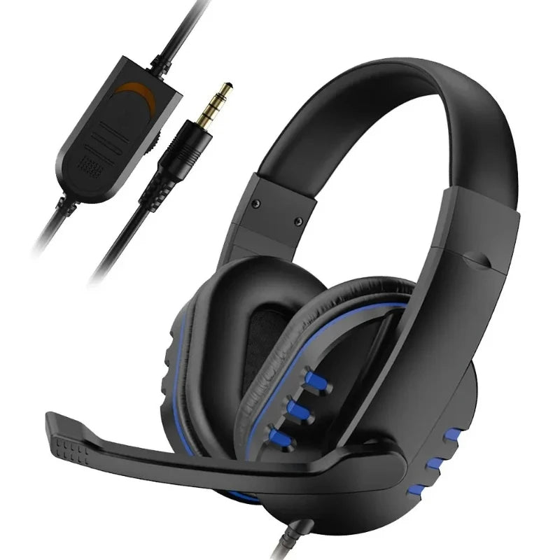 Wired Gaming Headset With Light Adjustable Microphone Stereo Surround Sound Soft Ear Cushion For PC Laptop Phone Game Headphone