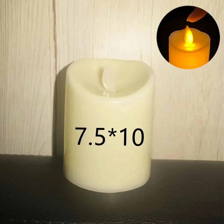 Flameless Flickering LED Candles Light Flameless Candles Battery Powered Candles for Wedding Decor Birthday Party Supplies Warm