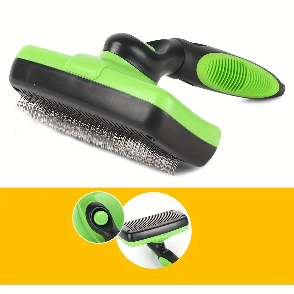 Pet Grooming Tool self cleaning Shedding Comb Pet Hair Removal Brush