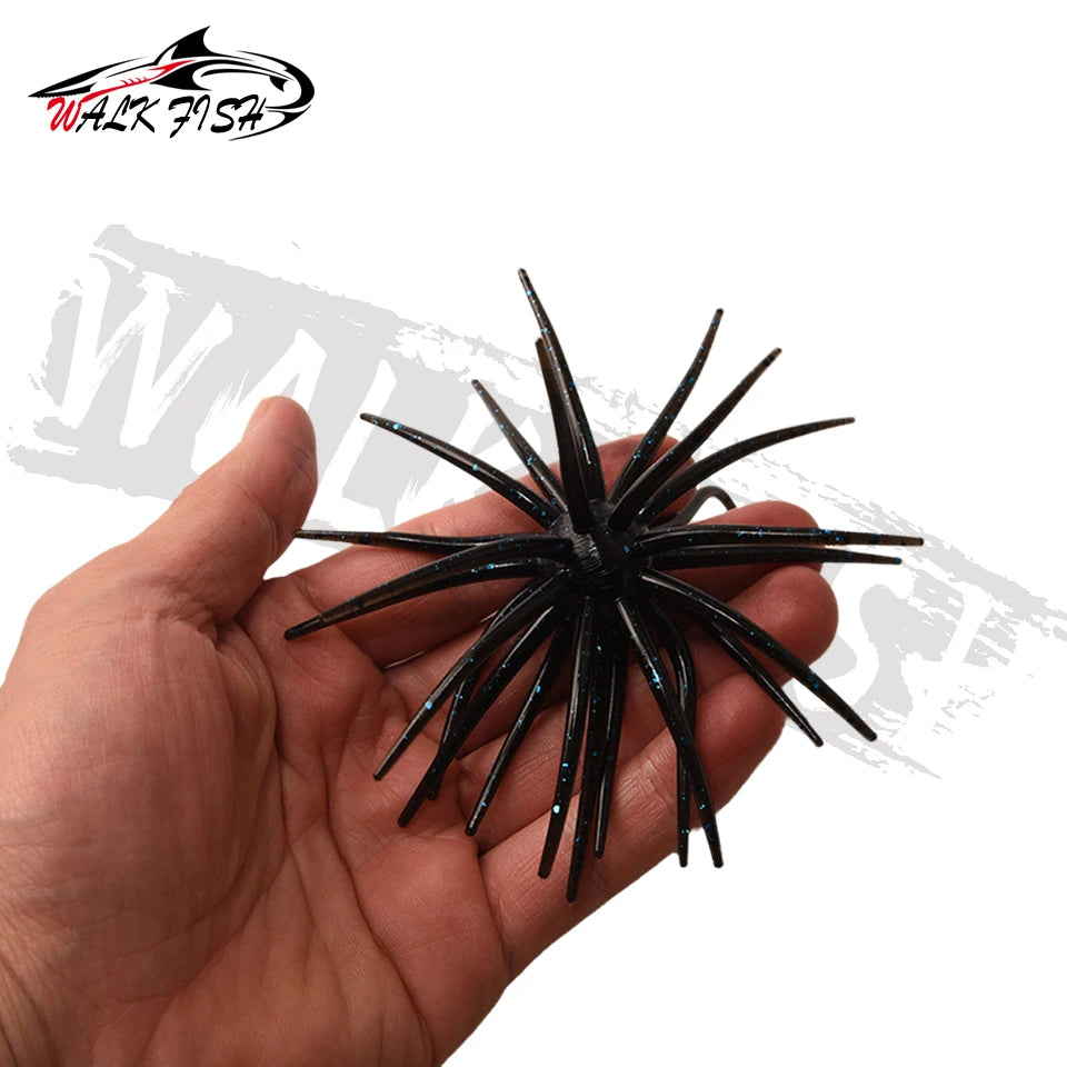 WALK FISH 3Pcs 10cm 9g TPE Sea Urchin Soft Bait Silicone Fishing Lures for Bream Mandarin Tilapia Trout Sea Bass