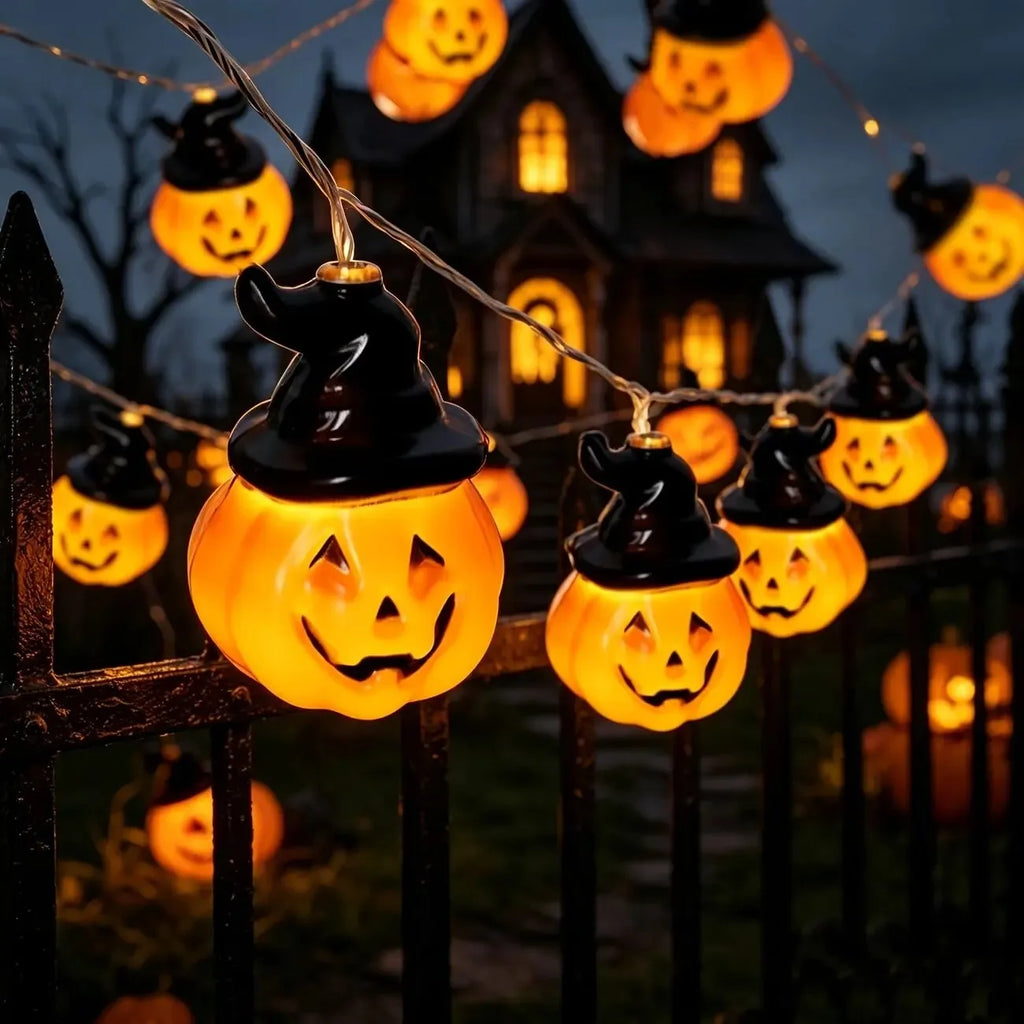 Halloween Classic Pumpkin Lantern Festival Party Atmosphere Decorative Lamp 3m 20LED Fun and Wonderful Night