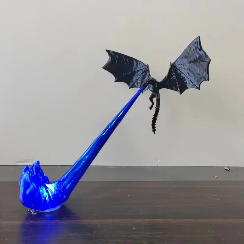 Fire Breathing Dragon Bookshelf Nook Light 3d Printed Flying Dragon Shelf Decor Lover Gift For Halloween Indoor Table Display