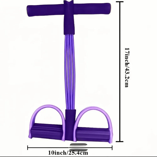 1 PCS Elastic Rope Yoga Pedal Tensioner Resistance Band, Used for Abdominal/Waist/Arm/Leg Stretching and Slimming Training