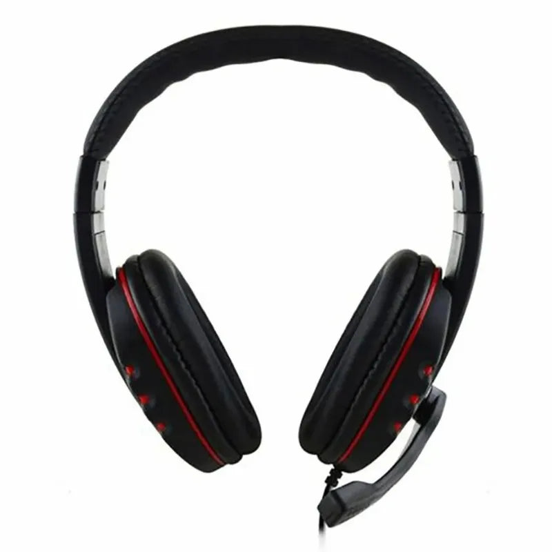 Wired Gaming Headset With Light Adjustable Microphone Stereo Surround Sound Soft Ear Cushion For PC Laptop Phone Game Headphone