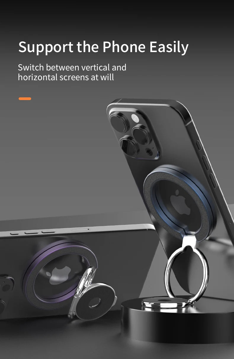 Fidget Spinner Magnetic Phone Stand for Subway Commute, Strong Magnet 360 Rotation Foldable Holder
