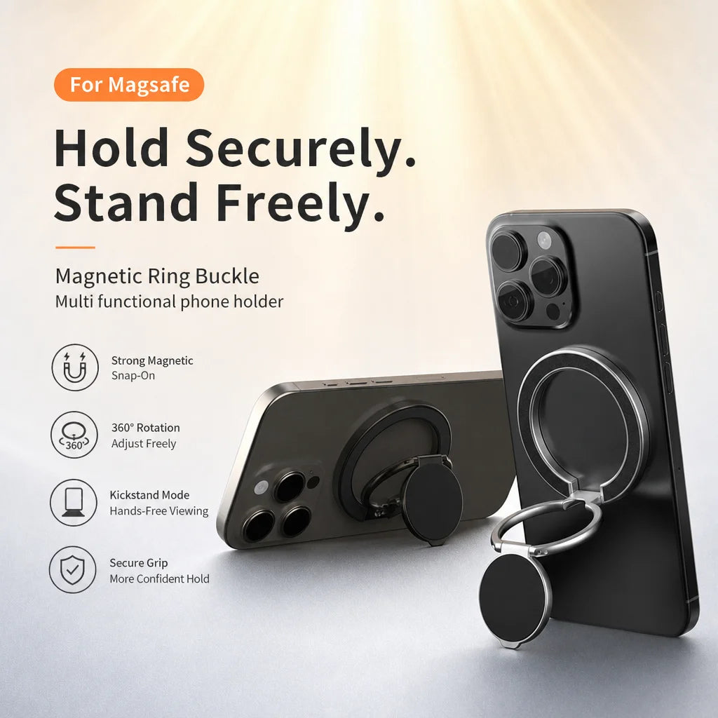 Fidget Spinner Magnetic Phone Stand for Subway Commute, Strong Magnet 360 Rotation Foldable Holder